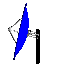 blue radar dish