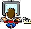 kid at a computer
